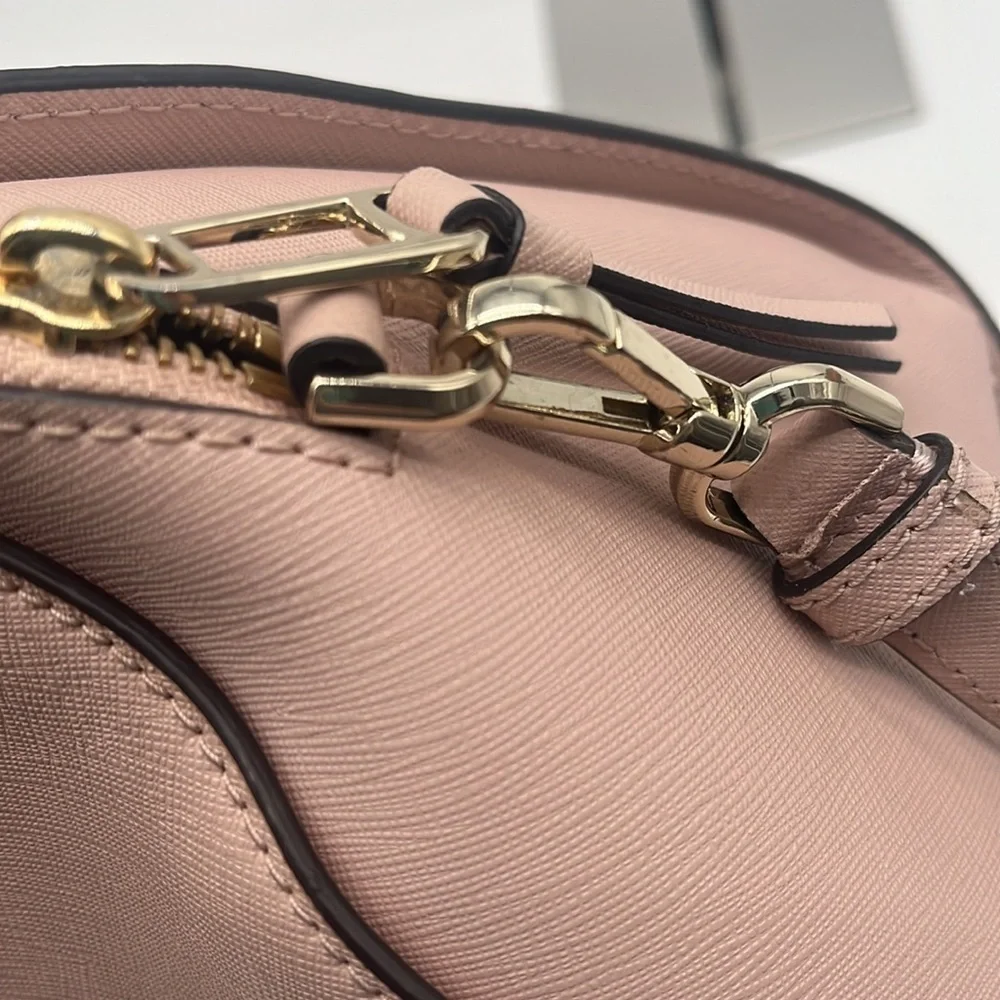 Kate Spade New York Pink Leather Dome Double Handle Crossbody Satchel BLEMISH